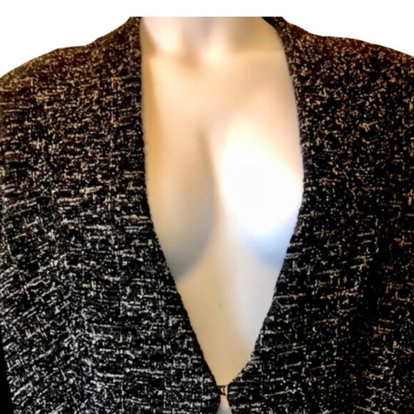RACHEL ROY Tweed Knit Mixed Media Jacket Top - Picture 6 of 14